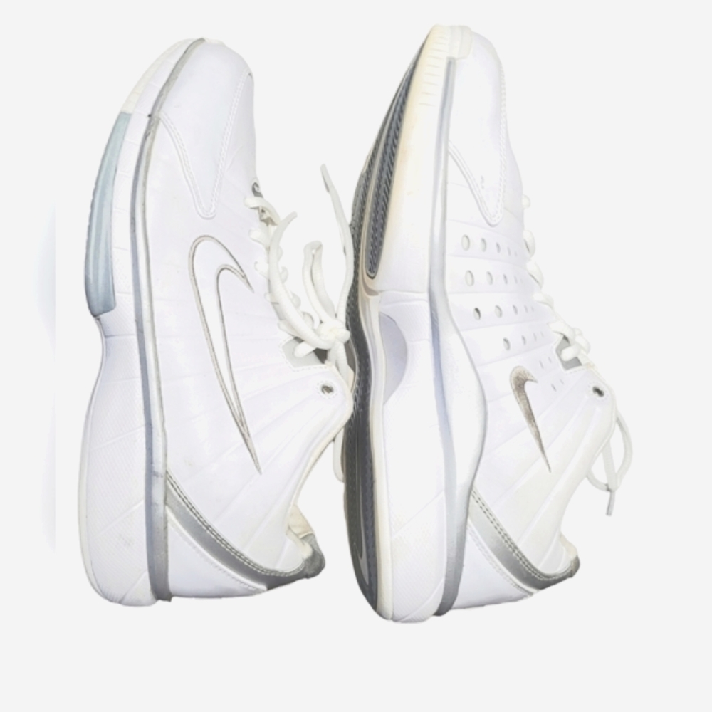Nike Air Mens Size 9 White Leather Gray Accents, Great Condition 🙏 - Picture 6 of 8